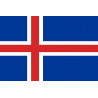 Drapeau Islande (19.5x13cm) - Sticker/autocollant